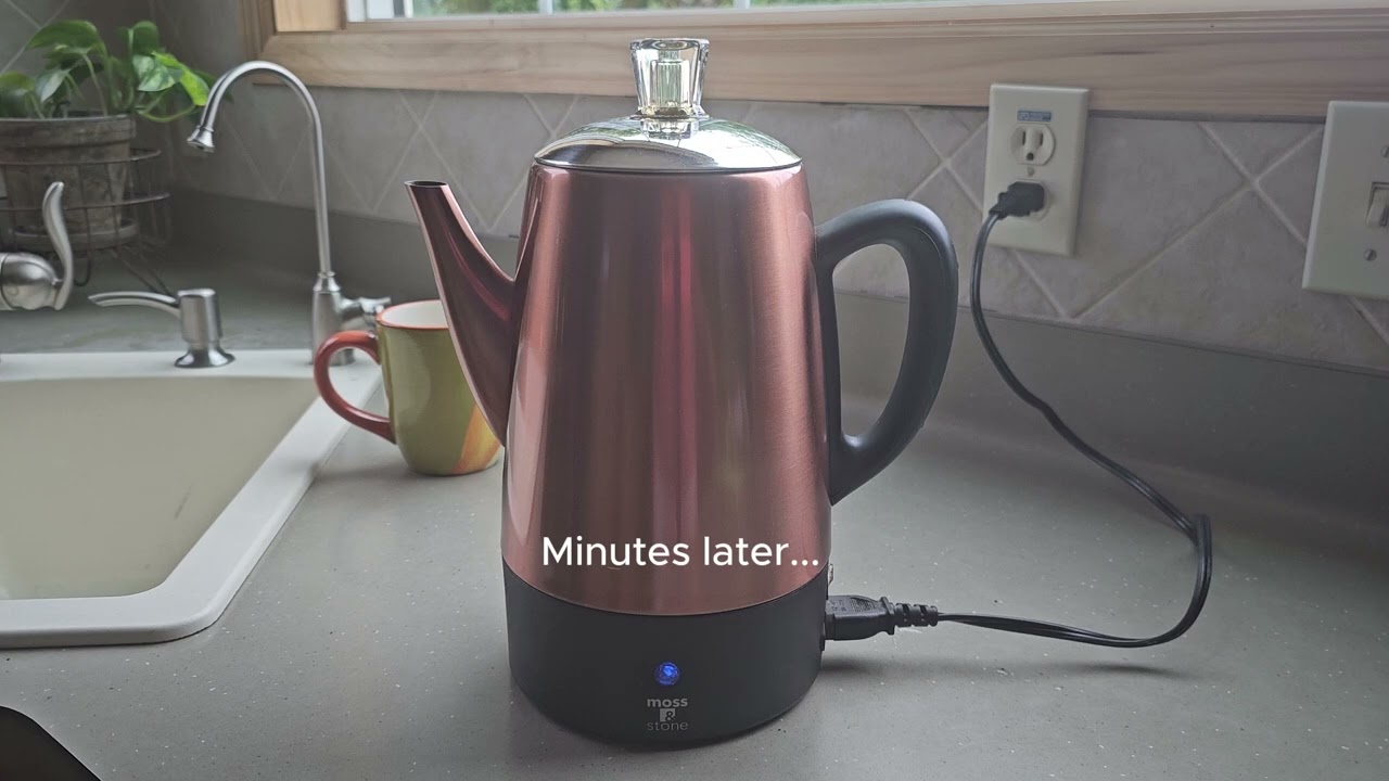Review & Timed Brewing of the Moss & Stone Percolator Coffee Maker