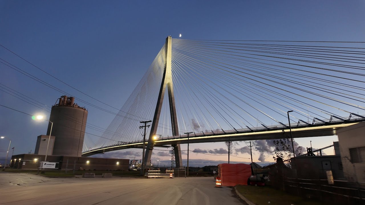 Gordie Howe International Bridge at Sunset  | November 2025