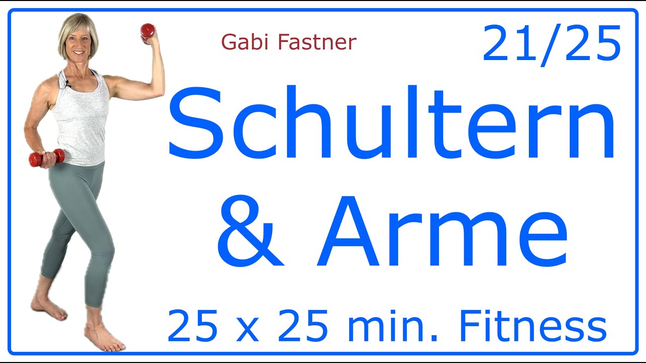 21/25 🍓 25 min. Schultern und Arme | Hanteltraining für den Oberkörper, Workout im Stehen