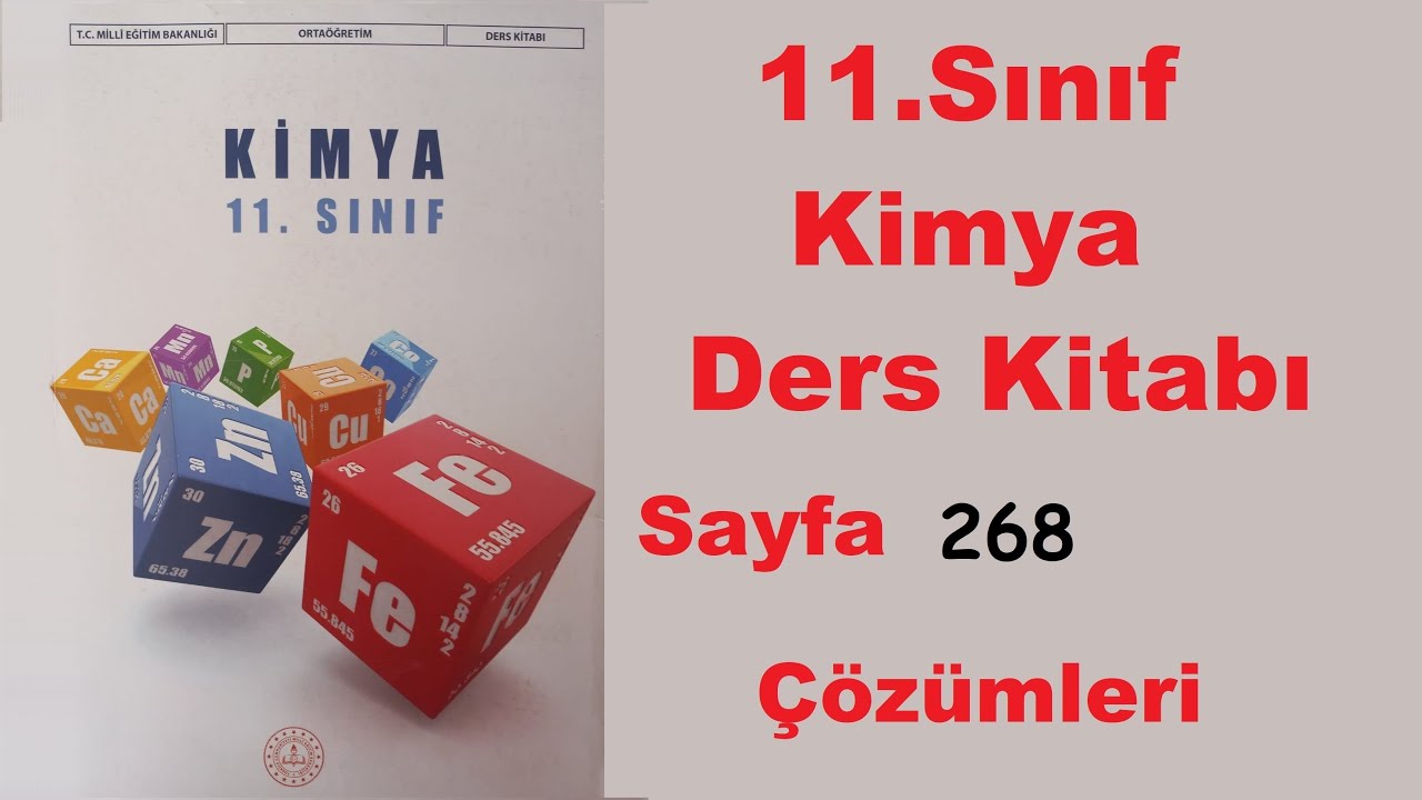 Kimya 11 MEB Ders Kitabı Sayfa 268 Kimyasal Tepkimelerde Denge Ünite Sonu Soruları