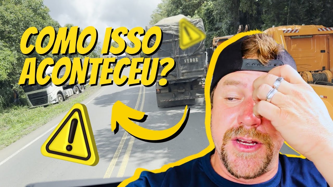 Rodotrem de 30 metros se jogou pra fora da pista! Precisou de 3 guinchos pra tirar ele
