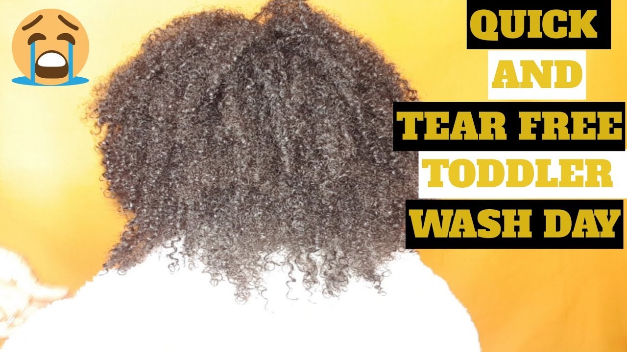 Toddler natural hair wash day routine - NO TEARS