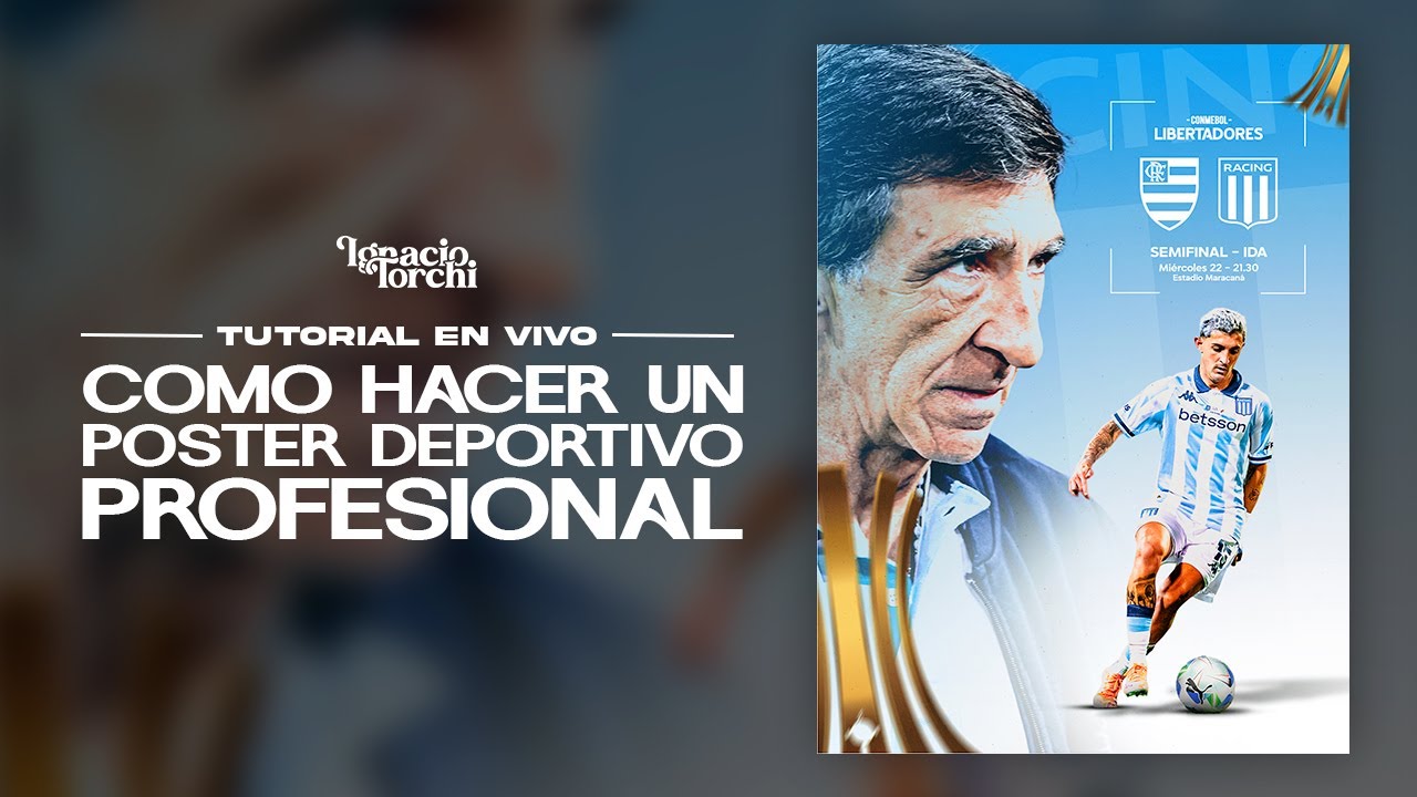 Cómo hacer diseño MATCHDAY  Libertadores en Photoshop | Tutorial paso a paso | Flamengo vs Racing