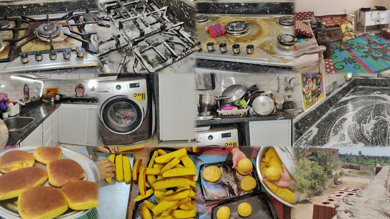  قلبت البيت من فوق لتحت ✨بعد خبيز فايش العيد 🌿ونظفت المطبخ المعفن يوم كامل كله شغل ومرمطة 