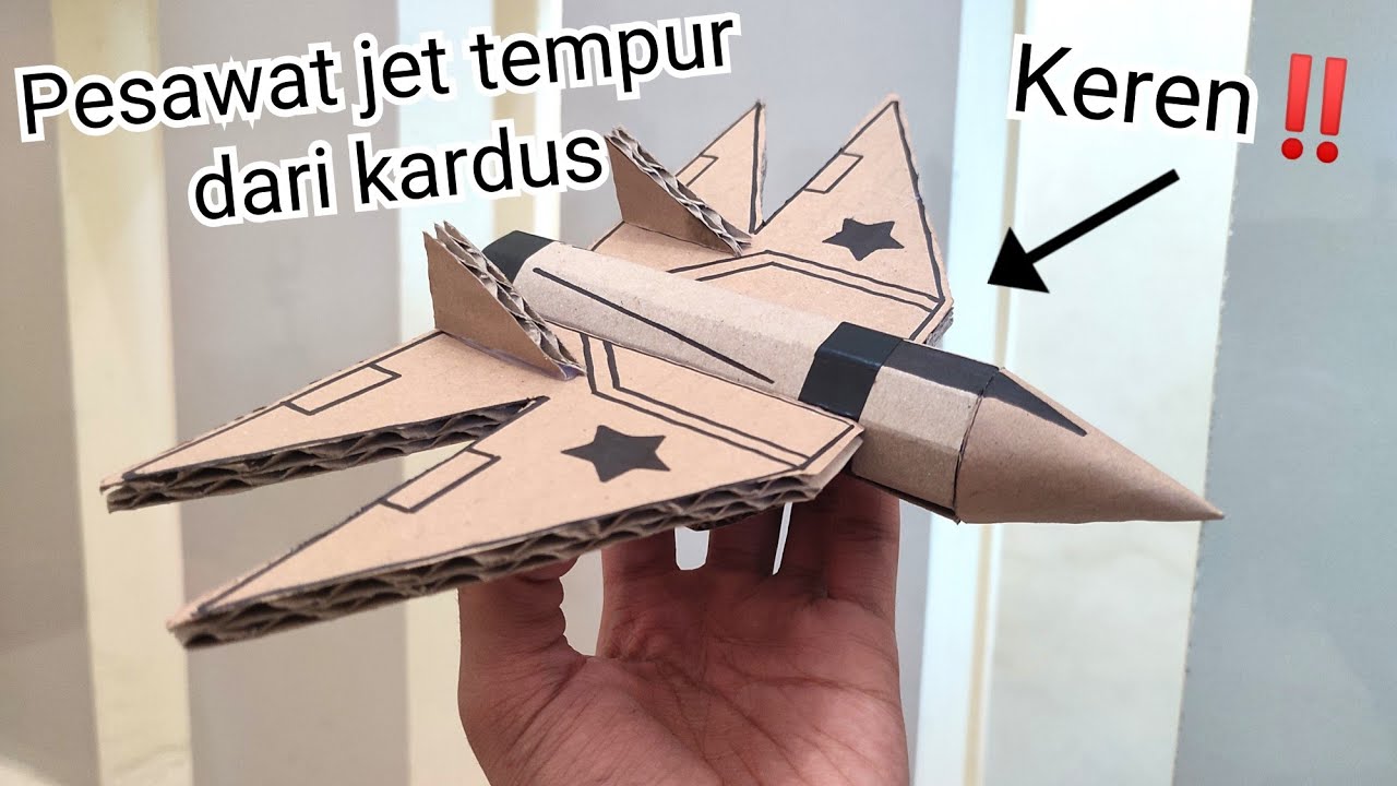 Cara membuat pesawat jet tempur dari kardus, serem banget😱