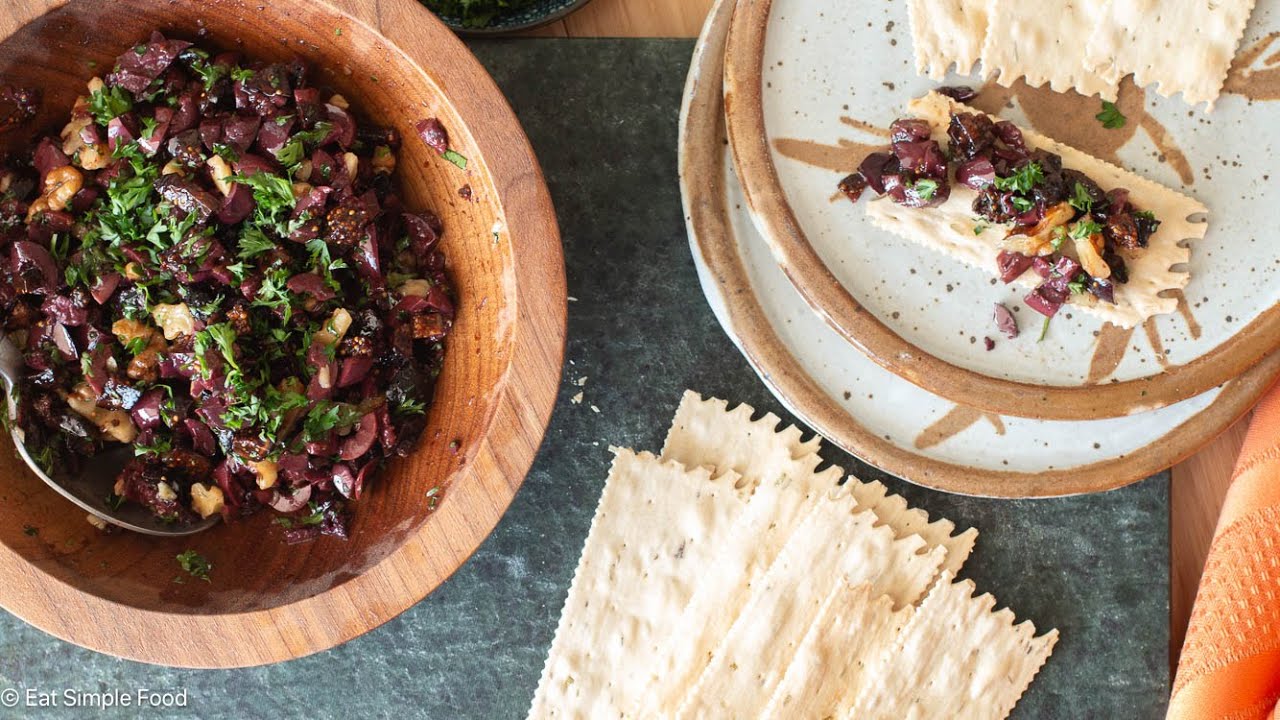 Kalamata OliveTapenade Recipe with Figs |  EatSimpleFood com