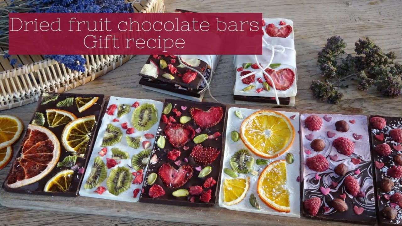 Dried fruit chocolate bars recipe | Relaxing asmr cooking