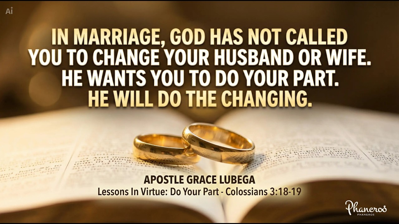 Lessons In Virtue - Do Your Part | Apostle Grace Lubega Phaneroo Devotional | Lyrical Cover