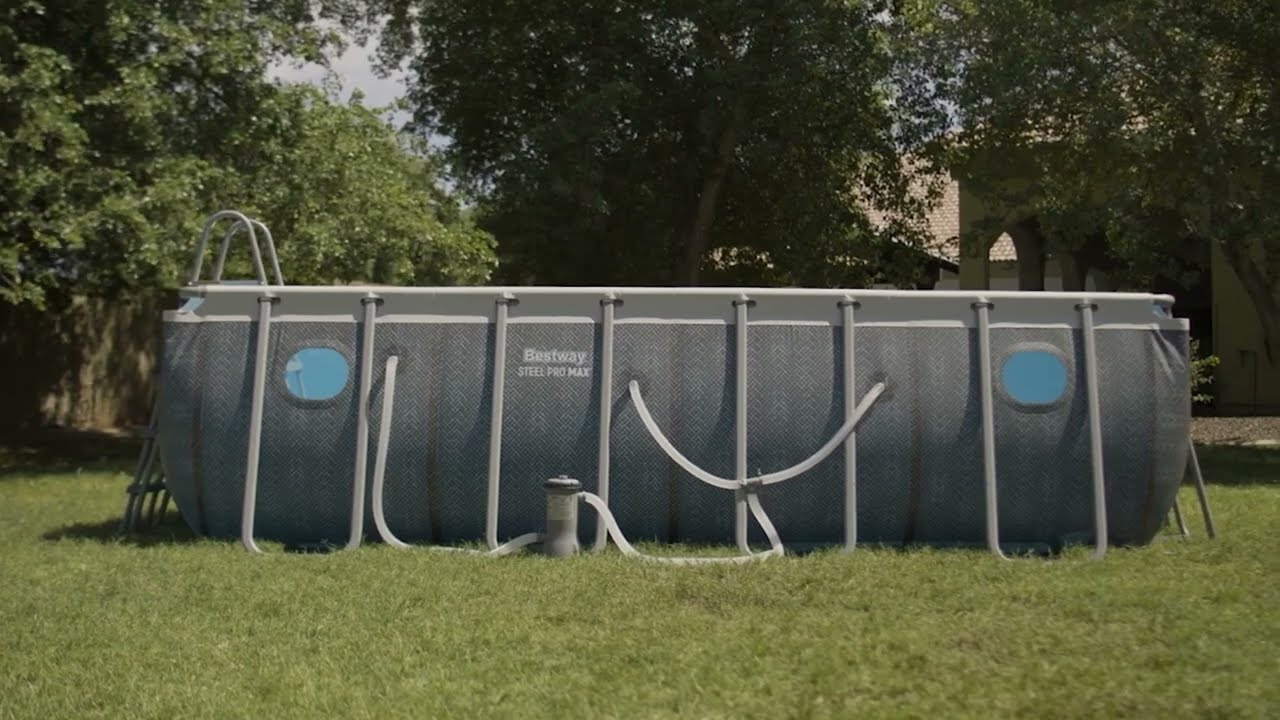 2025 Piscine hors sol Steel Pro Max avec hublot Splashview 561MB | Bestway