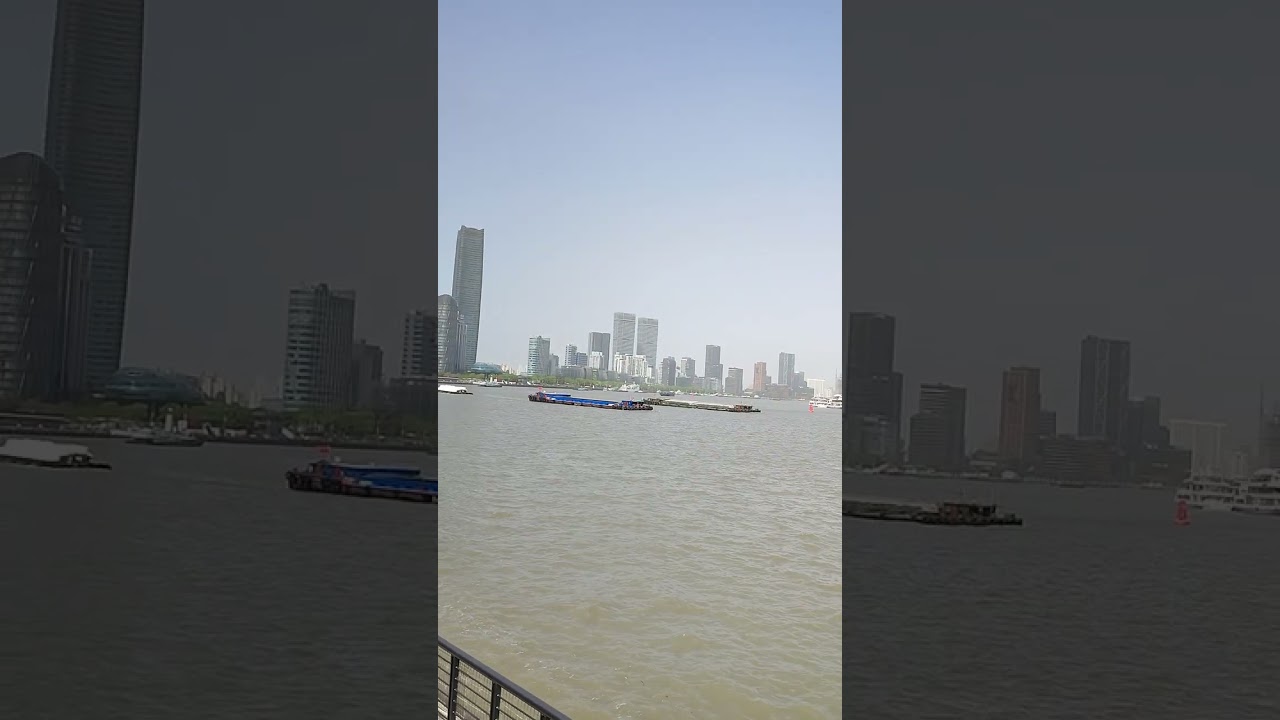 The Bund or Waitan,waterfront area at Huangpu River, Shanghai.April 12,2023