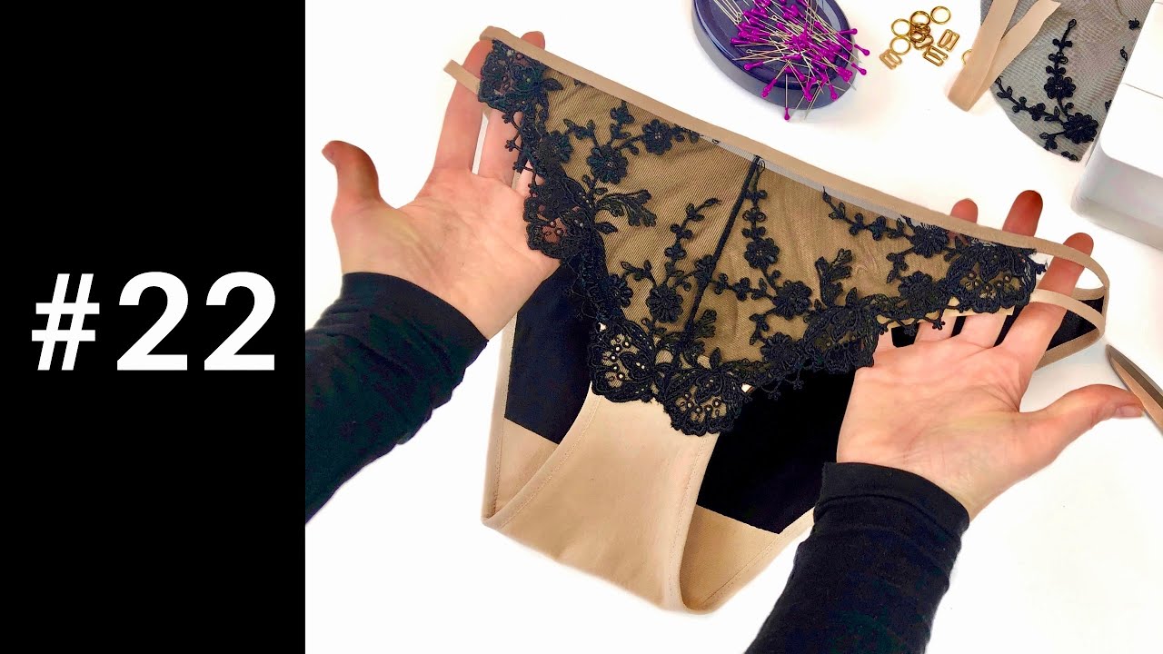 Sewing technique. Panties from silk and lace