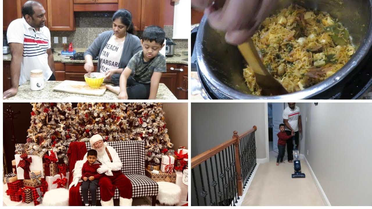 DAY IN MY LIFE VLOG || Saturday cleaning Routine ||AARIT PIC WITH SANTA||PANEER PULAV IN INSTANTPOT