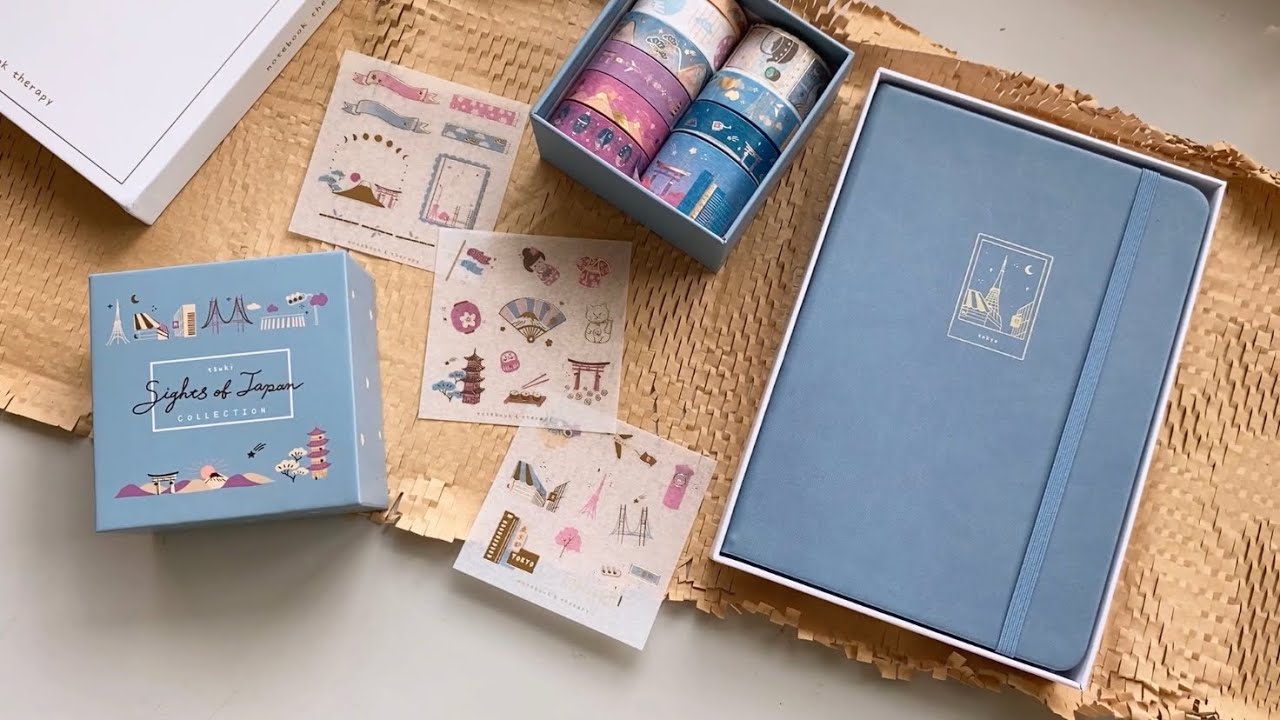 notebook therapy 🌸 tokyo collection 🌸 unboxing washi tapes, journal & stickers📓