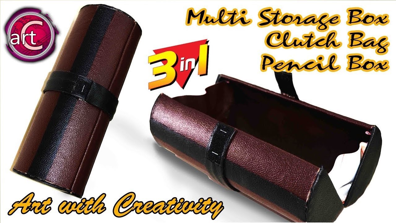 Multistorage Box / Cluthch Bag /Pencil Box | tape roll | Best out of Waste | Art with Creativity 159