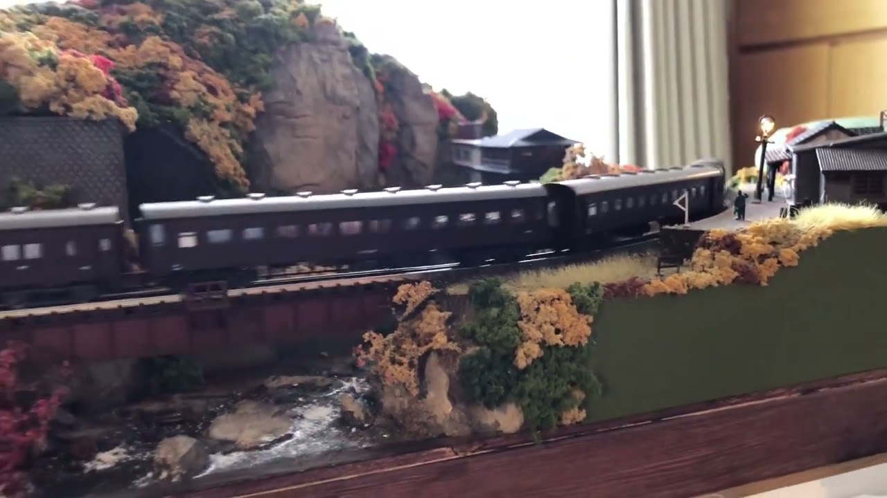 晩秋の温泉街　Nゲージ ジオラマ　N scale Diorama 'コウノモデルズ