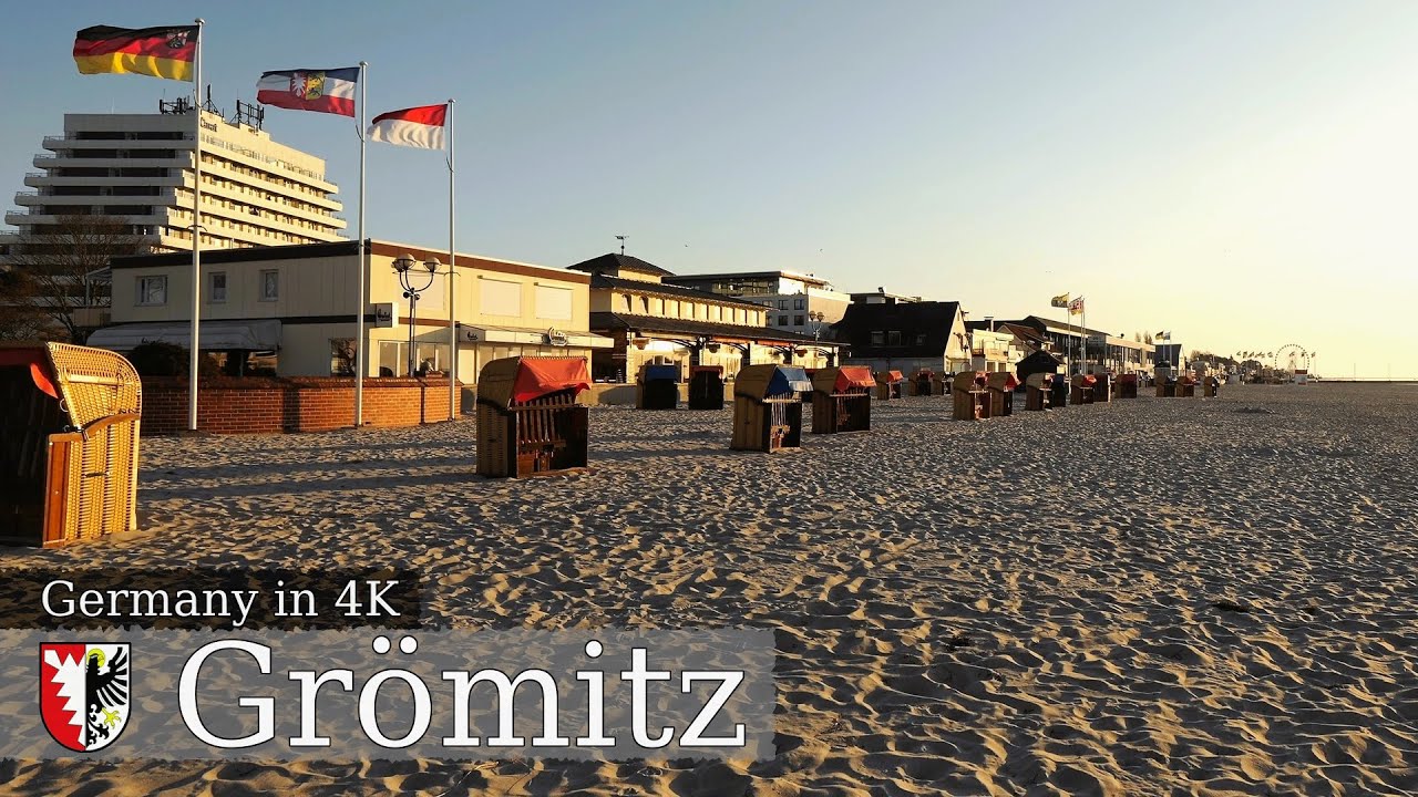 【4K】 Grömitz | Video Walk Around the Lively Seaside Resort on the Baltic Sea Coast