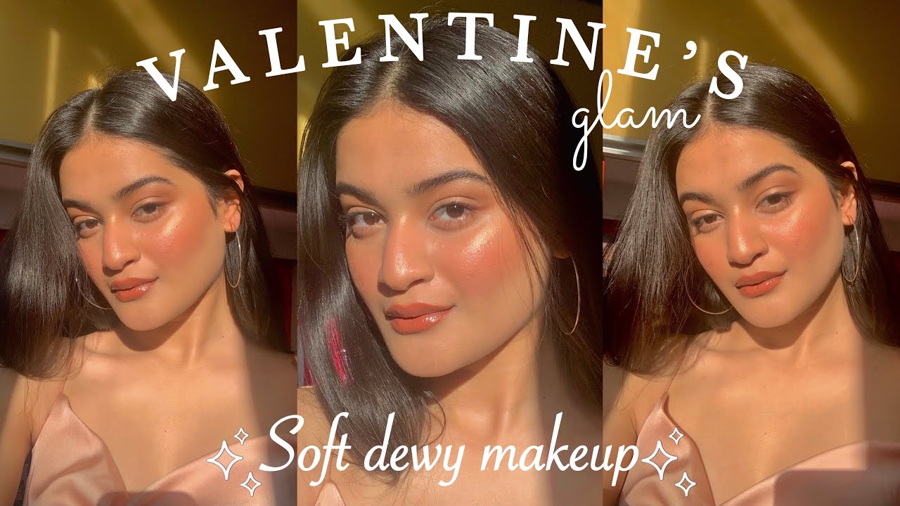Valentine's Day Makeup / Soft Dewy Rosy Makeup !