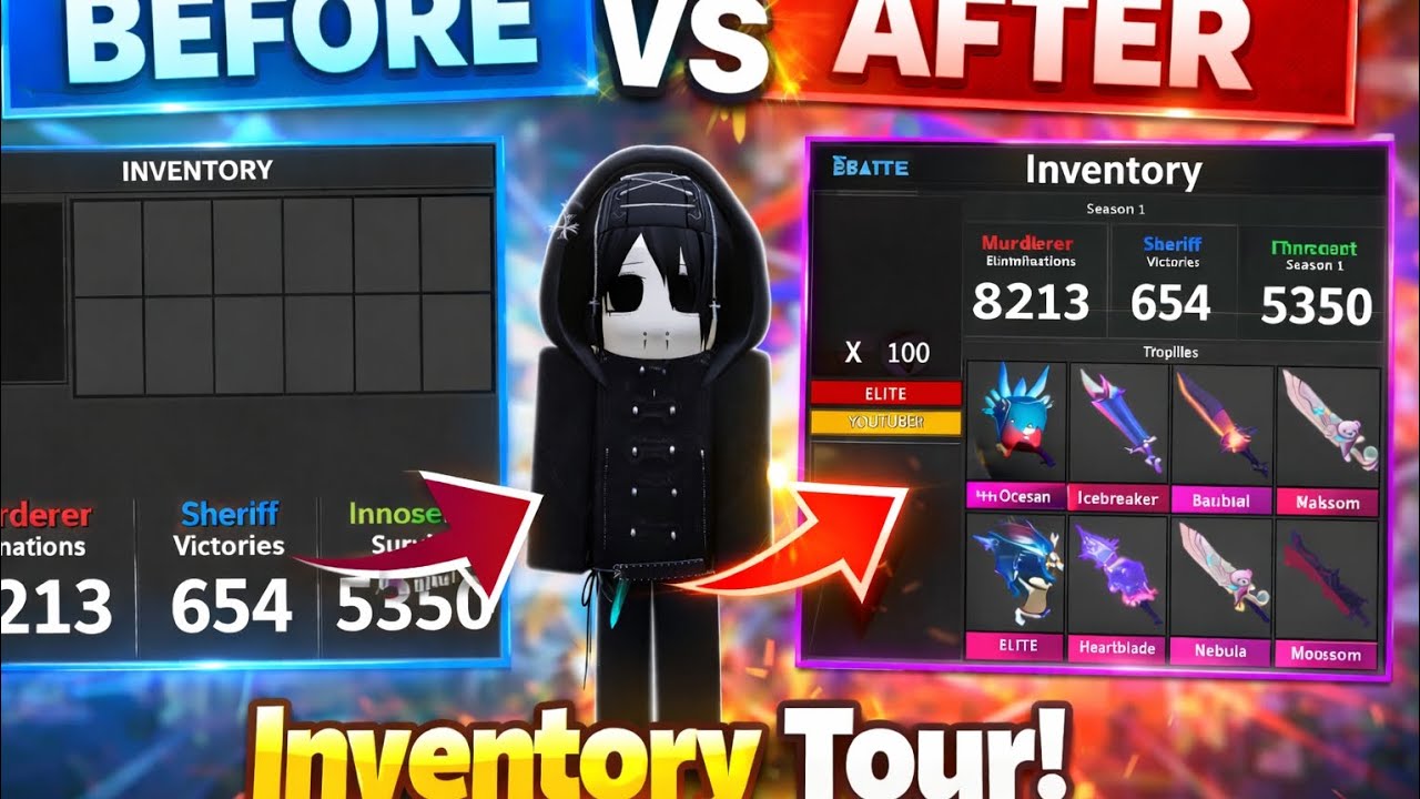 Rich inventory tour 😱 + Gameplay mm2