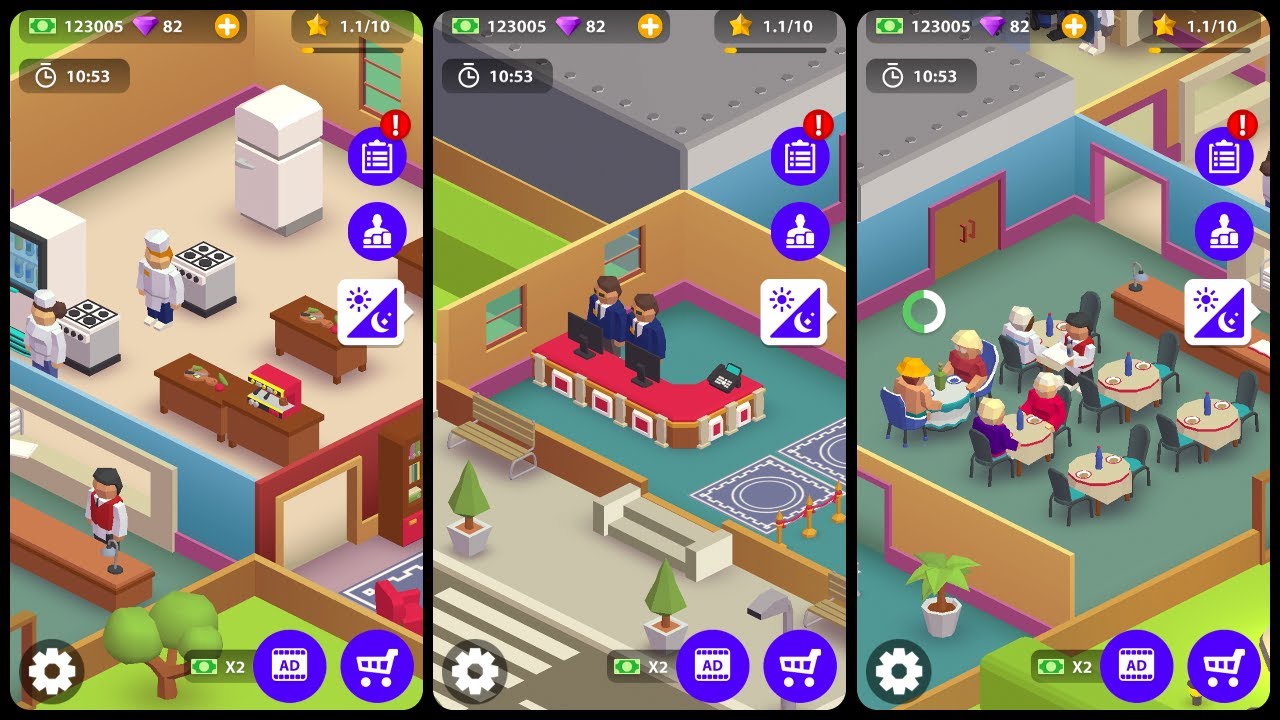 Idle Restaurant Simulator Game Gameplay for Android Mobile