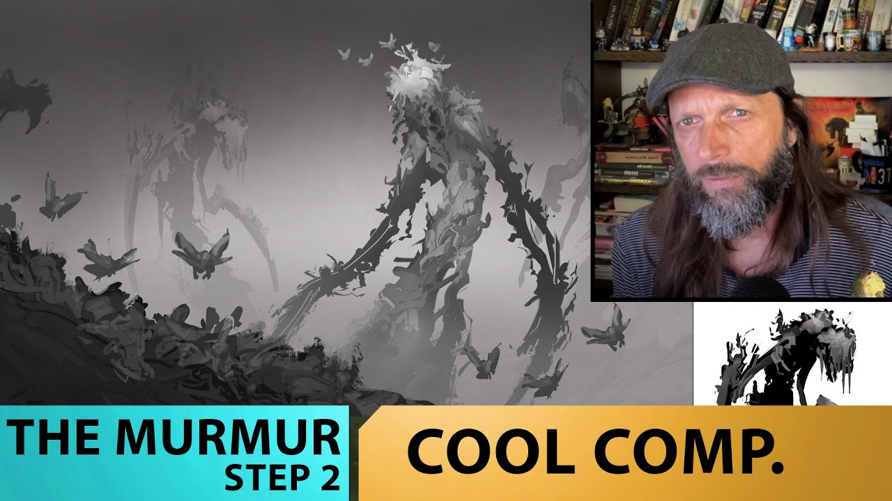 Stage 2 of the Murmuring Man - Making a Composition from cool shapes