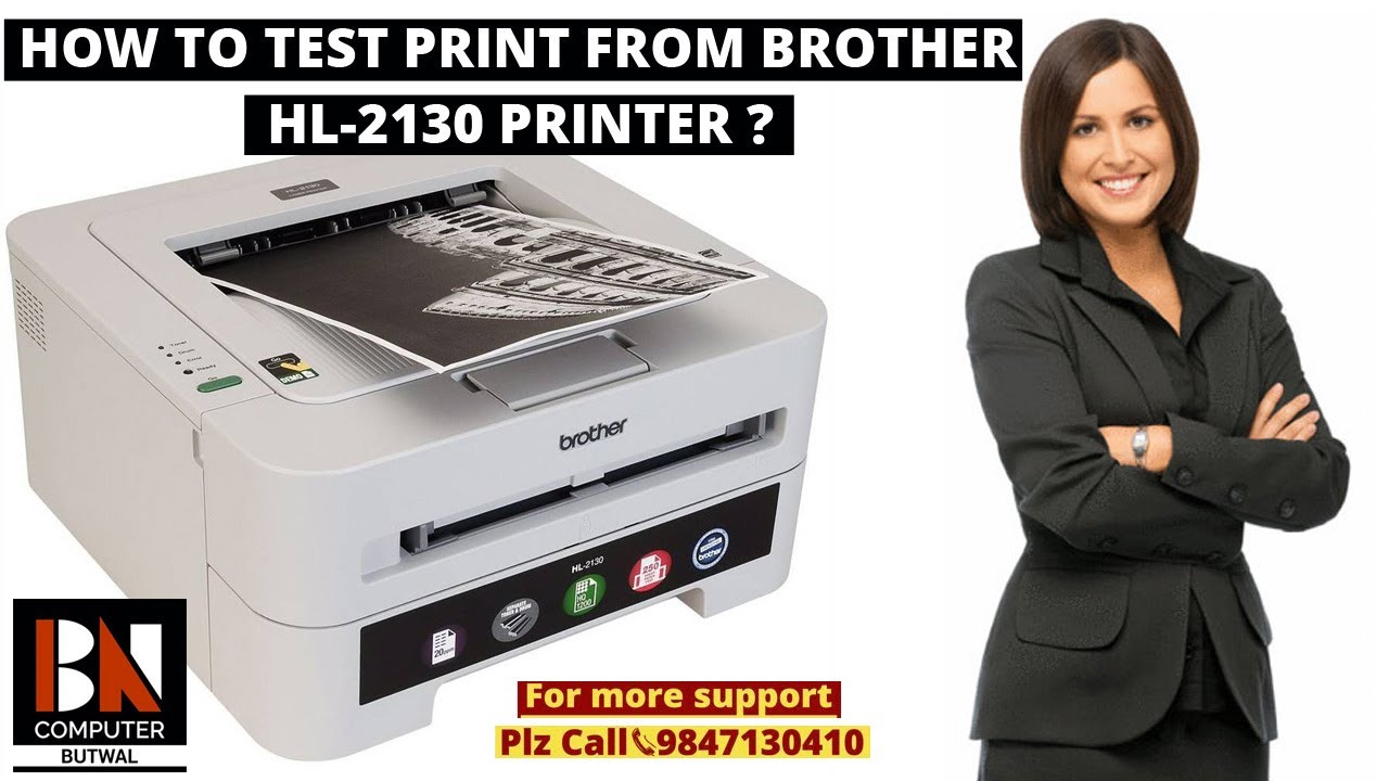 How To Test Print From Brother HL-2130 Laser Printer