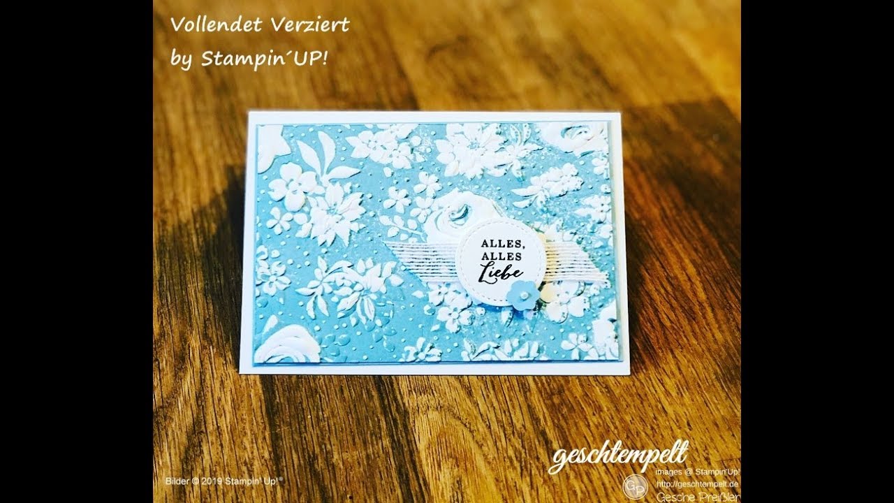 Pr&auml;gefolder einf&auml;rben - eine Anleitung mit dem Pr&auml;gefolder Feldblumen von Stampin Up