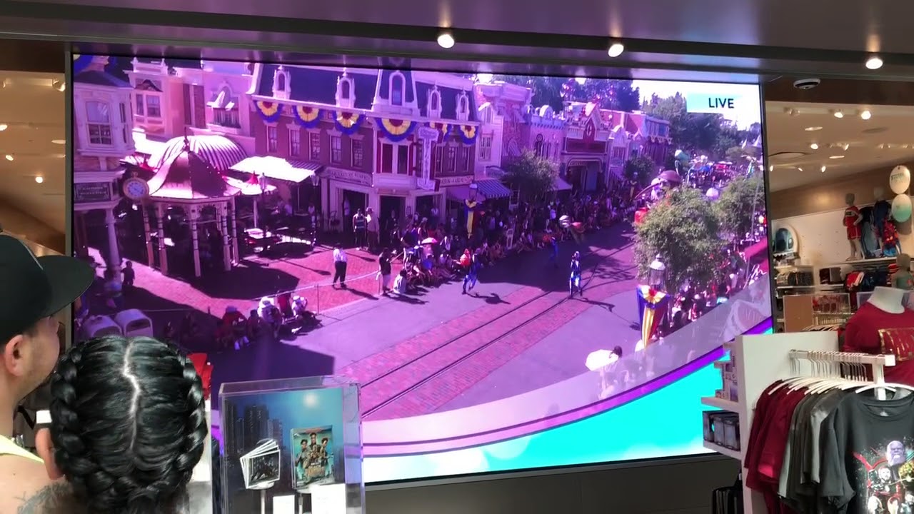 Disney Store Northridge Live Streaming of Pixar Play Parade in Disneyland