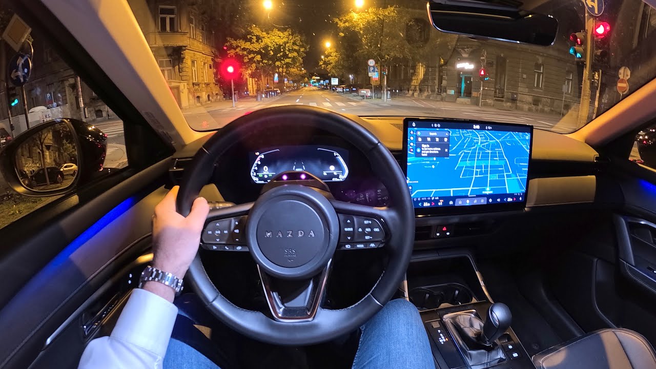 New MAZDA CX-5 2026 (EUROPEAN spec) - NIGHT POV test drive (PURE DRIVING, 141 HP engine, FWD)