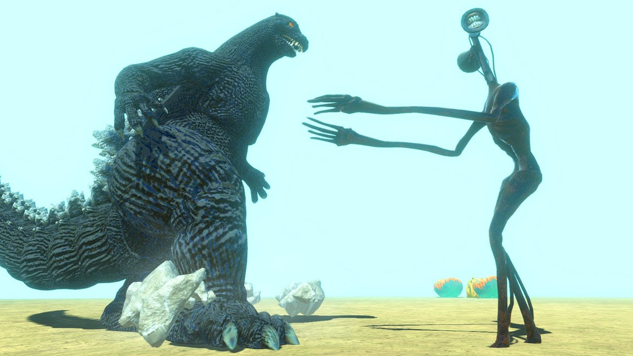 Godzilla Vs Siren Head, Troll and Other Creepy Monster  | Godzilla Fight at Sea