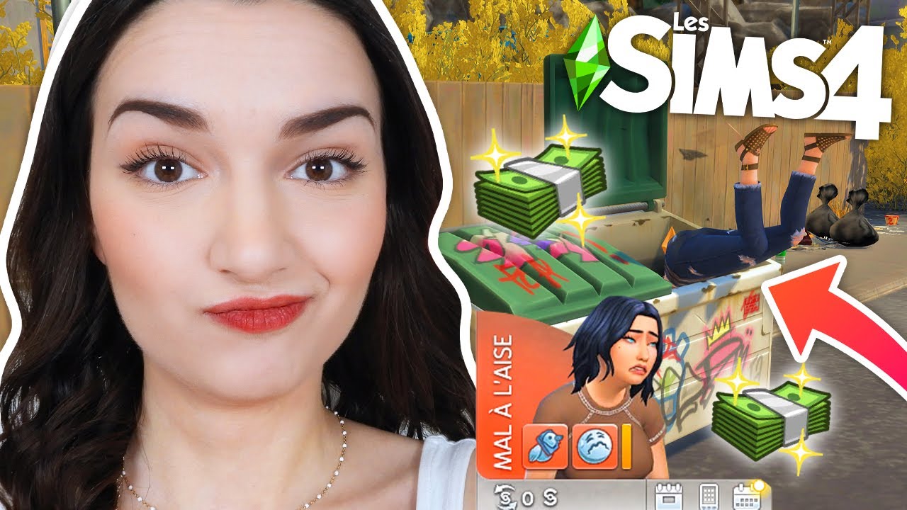 J'ESSAYE DE DEVENIR RICHE GRÂCE AUX POUBELLES ! 🤑| Challenge Sims 4
