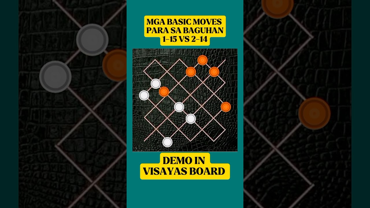 Mga basic moves para sa mga baguhan sa larong DAMA 1-15 vs 2-14