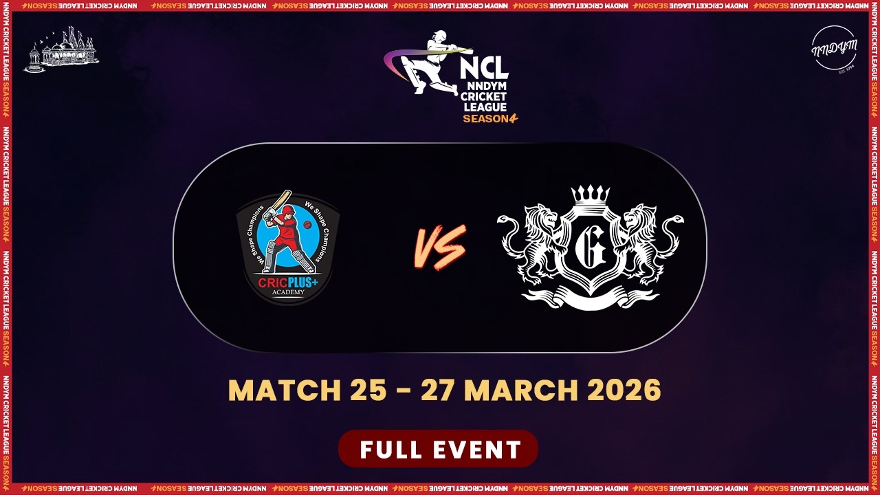 NCL S4 - Match 25 - Cricplus Academy vs NND Giants || NNDYM Cricket League 2026