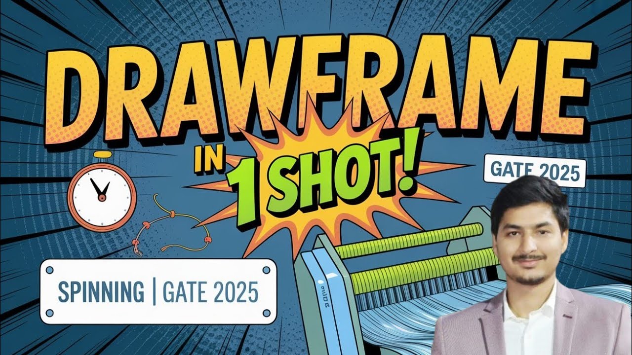Complete Drawframe in One Shot | Spinning | Textile Engineering and Fibre Science | Gate 2025