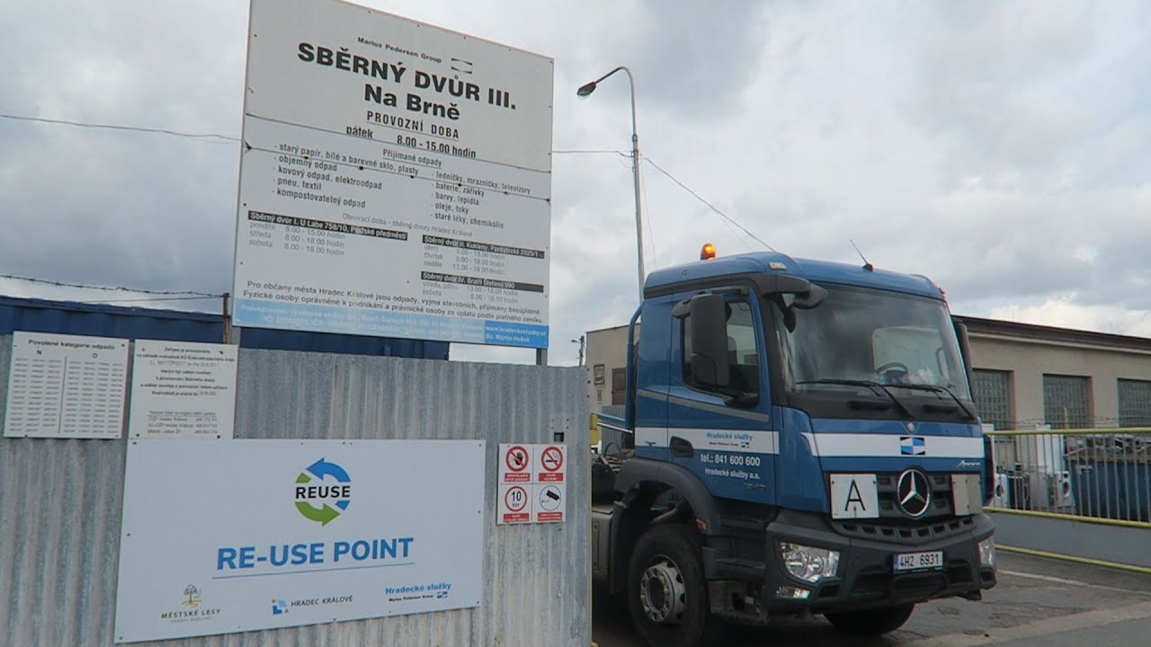 RE-USE point ve sběrném dvoře Na Brně