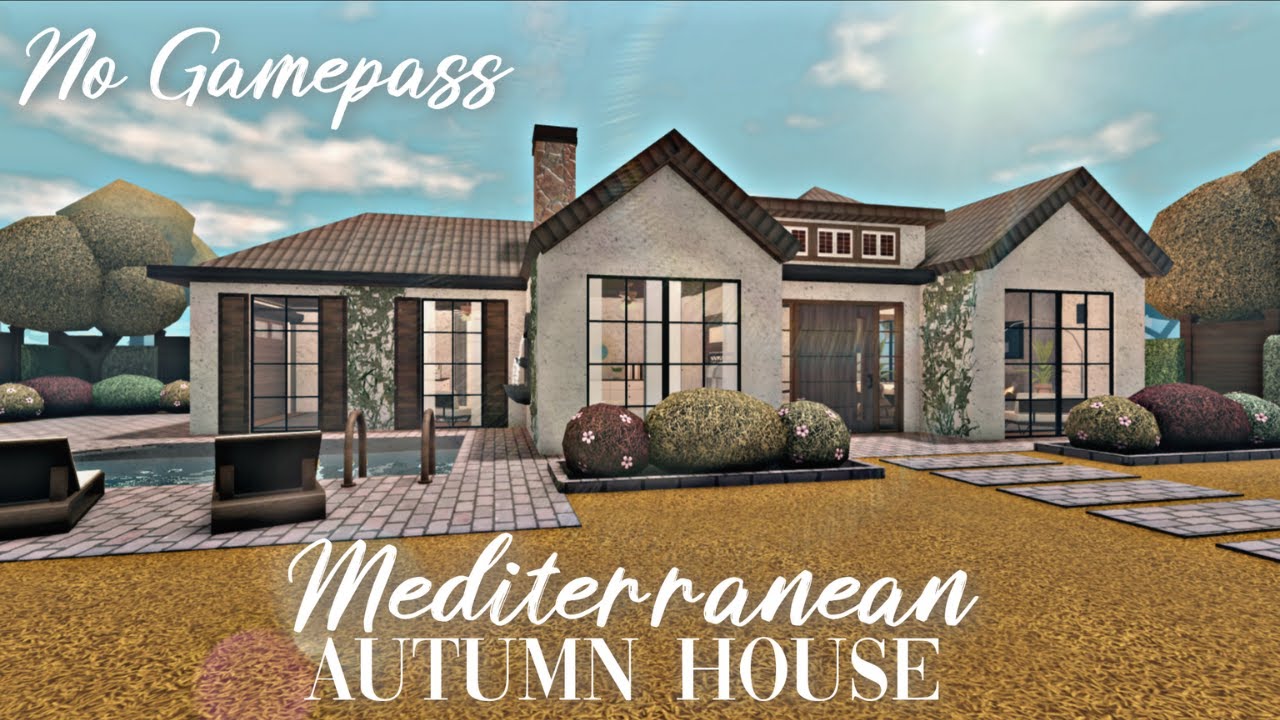 Roblox Bloxburg - No Gamepass Autumn Mediterranean Home - Minami Oroi