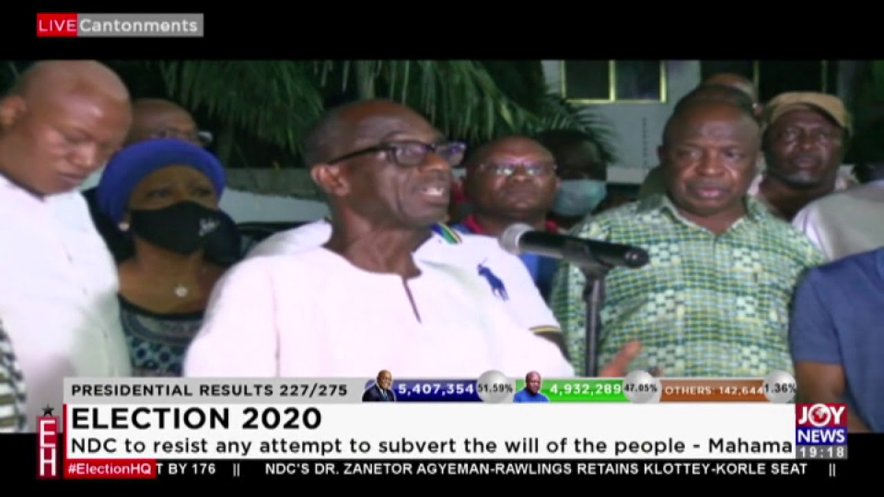 Asiedu Nketia addresses media - Election 2020 on Joy News (8-12-20)