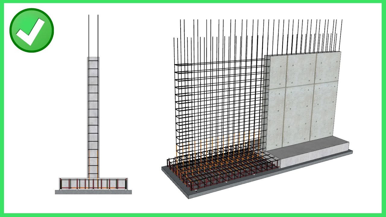 Ferraillage d'un voile en béton armé