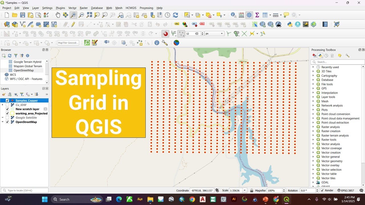 How to create a sampling Grid in QGIS