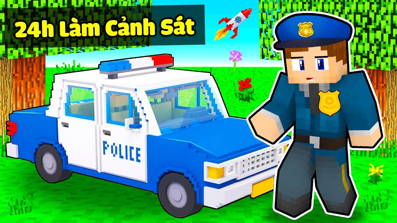 THỬ THÁCH 24 GIỜ LÀM CẢNH SÁT TRONG MINECRAFT*JAYGRAY LẦN ĐẦU TRỞ THÀNH CẢNH SÁT BẢO VỆ NGƯỜI DÂN 👮🚔