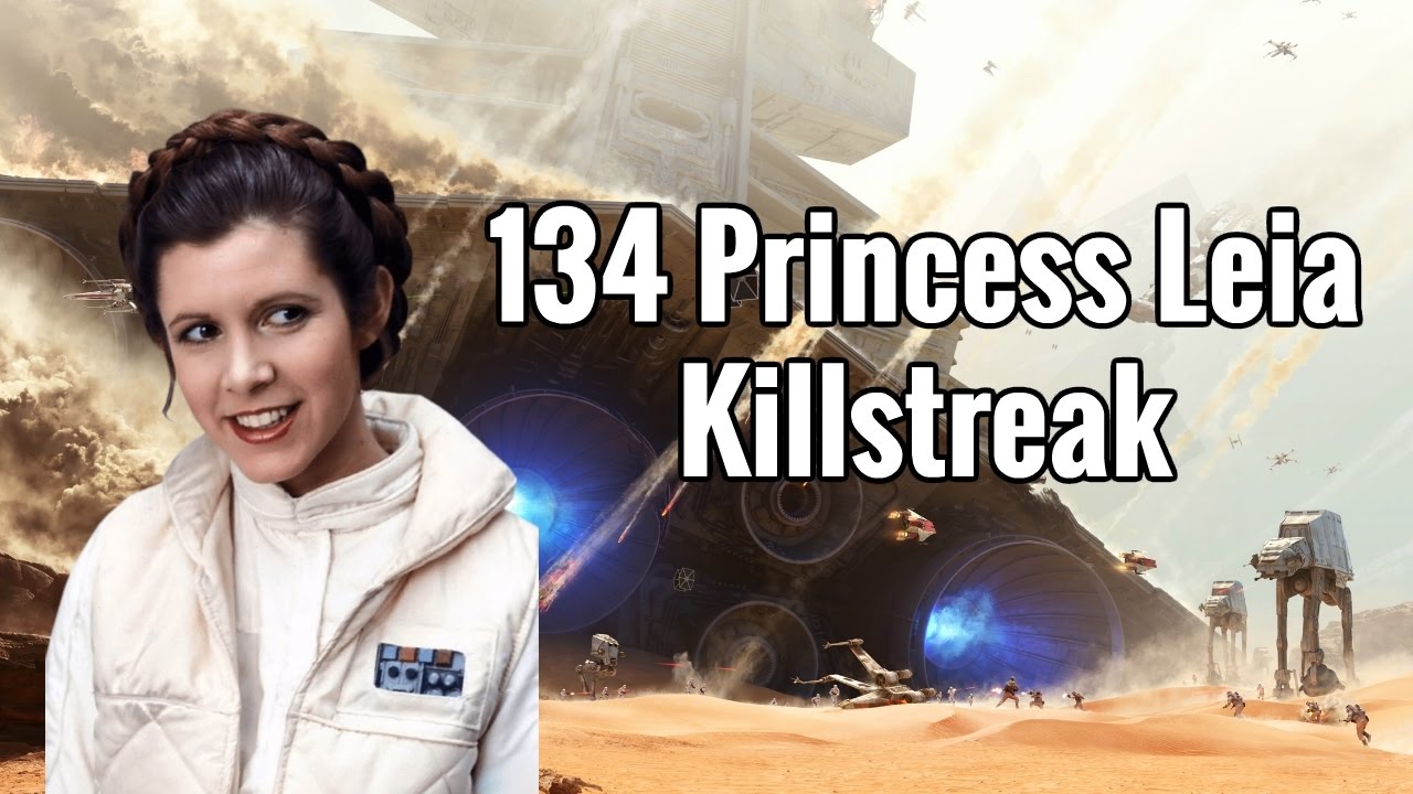 134 Leia Killstreak!!! - Star Wars Battlefront