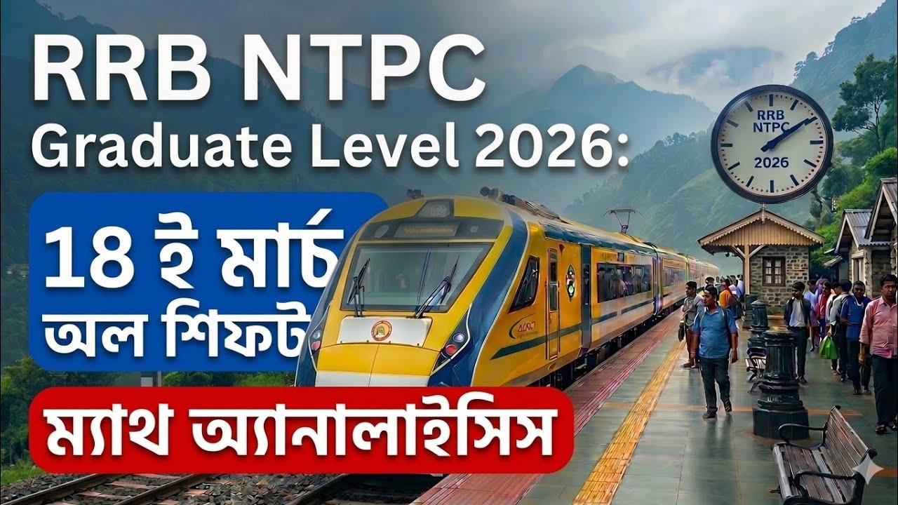 RRB NTPC Graduate Level 2026 | 18 March All Shift Math Analysis | Memory Based Questions