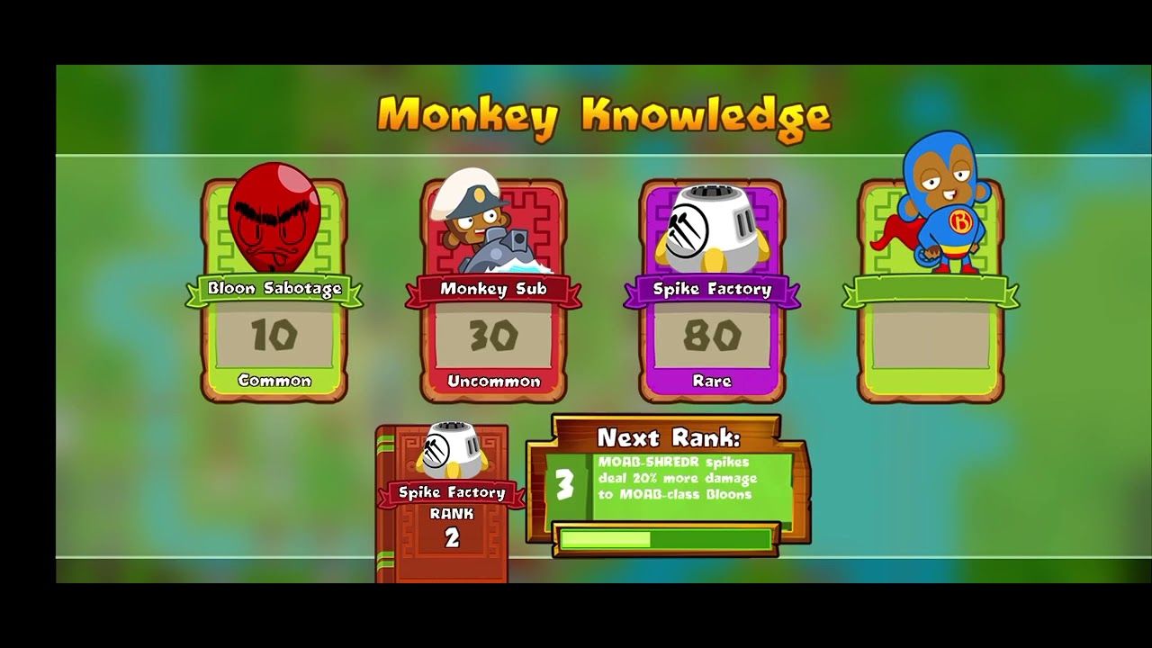 Using my first t4 and getting the ninja scroll (bloons monkey city)