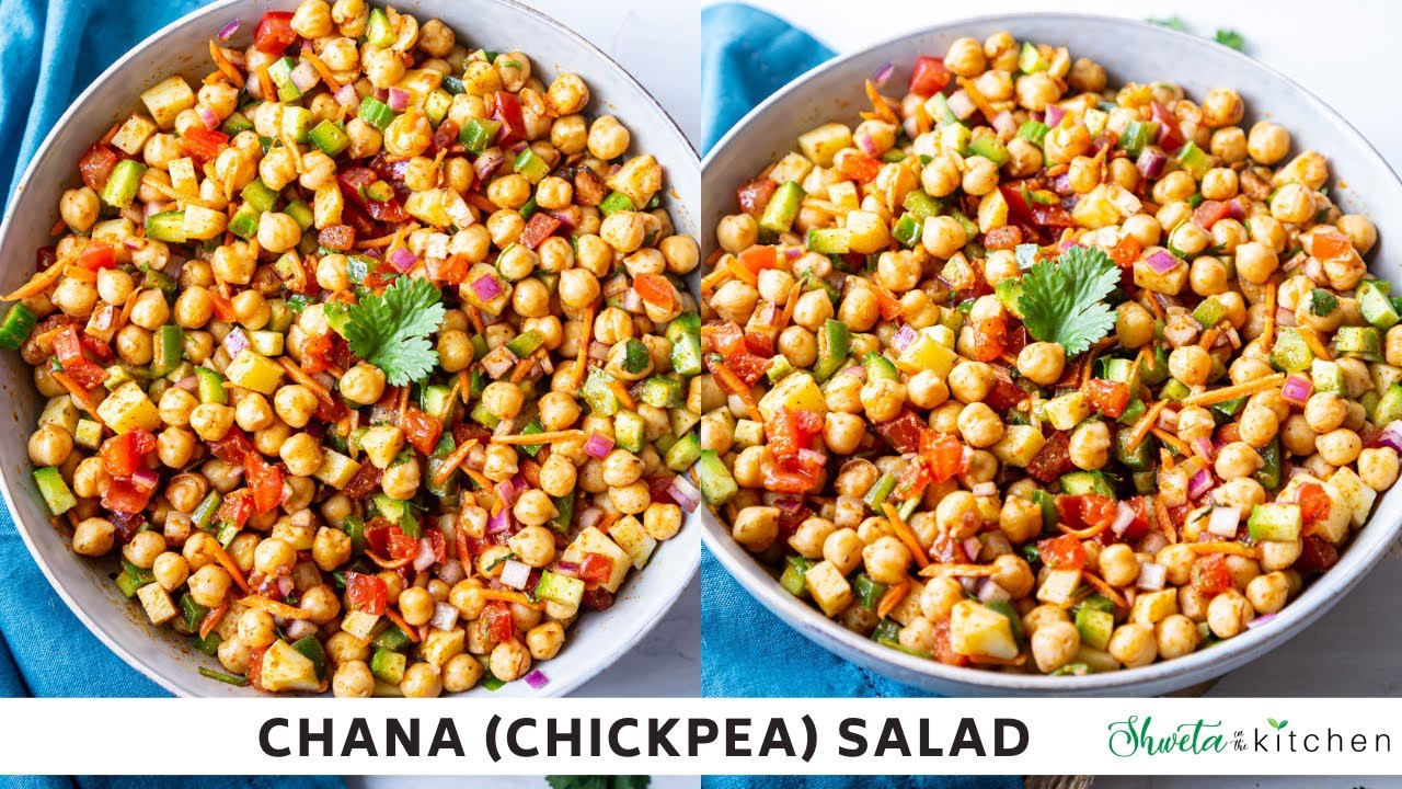 Easy Chana Salad Recipe | Indian Chickpea Salad | Protein Salad