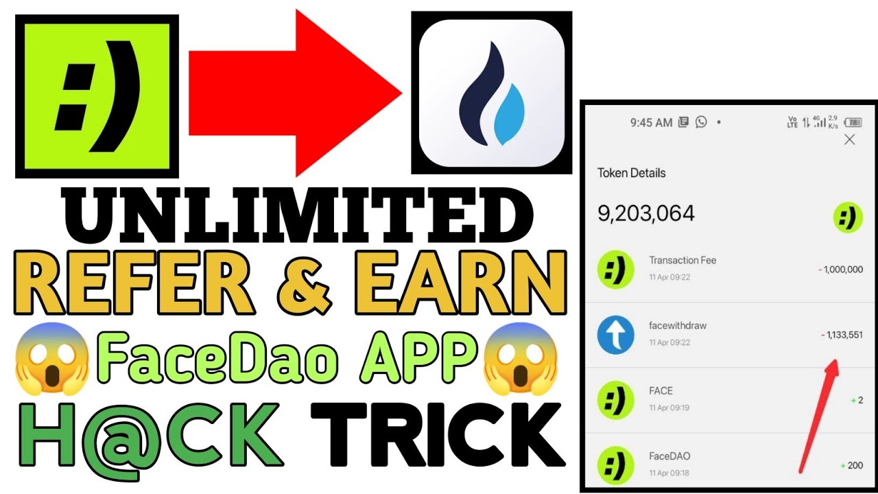 FaceDAO app Unlimited Trick || Face Token Withdraw Trick || FaceDAO App Unlimited Refer Bypass Trick