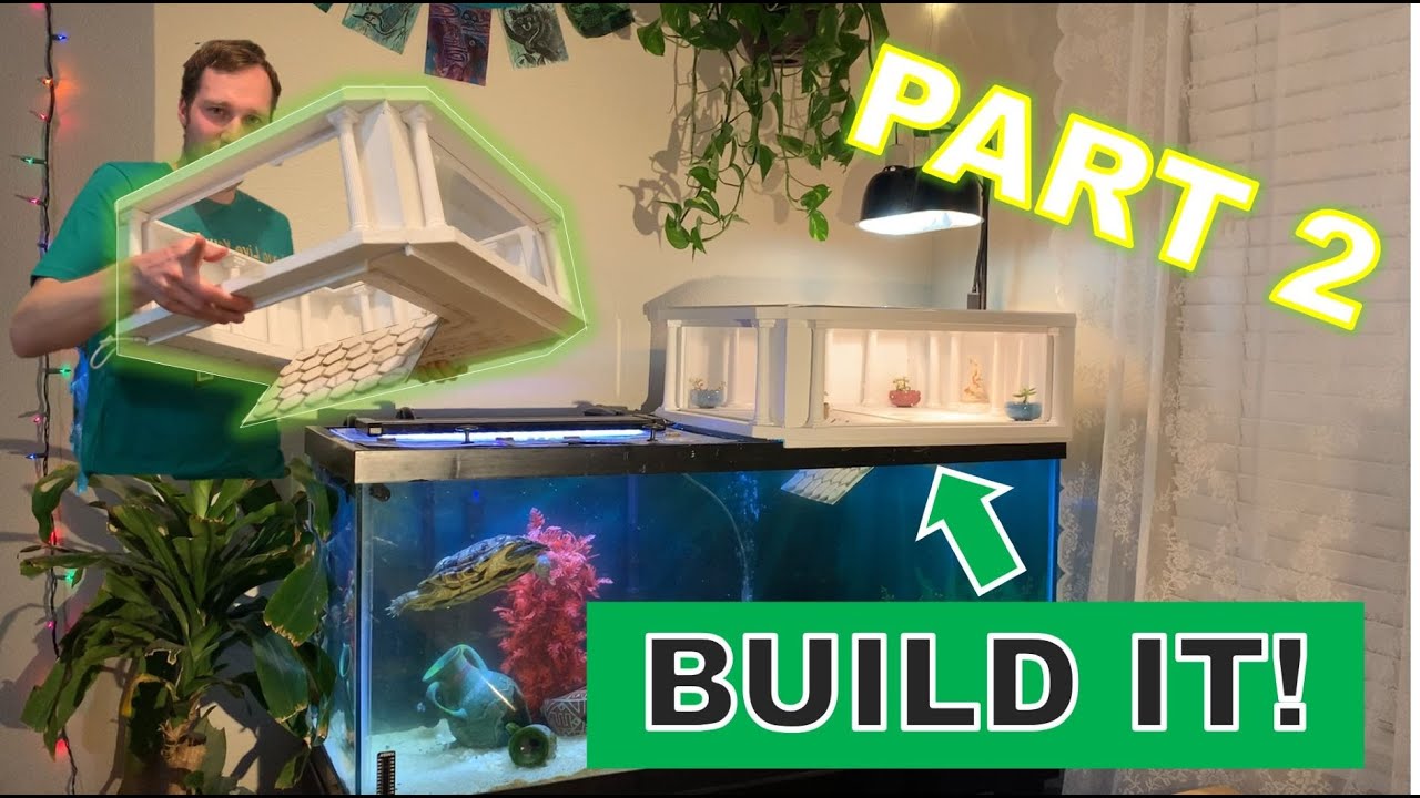 Part 2 - DIY Above Tank Basking Platform for Turtles - Grecian Theme - Step By Step Build