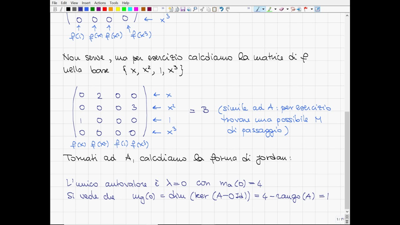 42 Esempi Di Calcolo Di Forme Canoniche Di Matrici, Matrice Di Passaggio Alla Forma Di Jordan