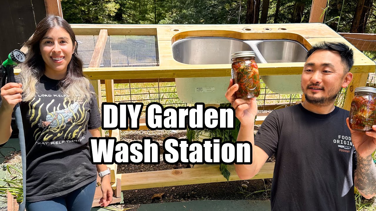 DIY Garden Wash Station and Kimchi Nachos