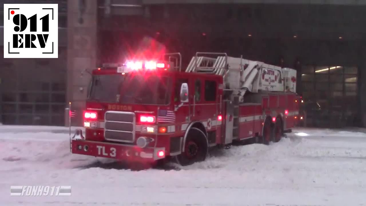 Boston Fire Ex-Engine 10 and Ex-Tower Ladder 3 Responding