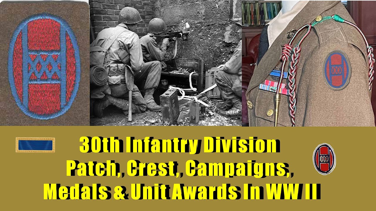 30th Infantry Division “Old Hickory”, World War 2 Veterans' Patches, Basic Medals and Unit Awards!