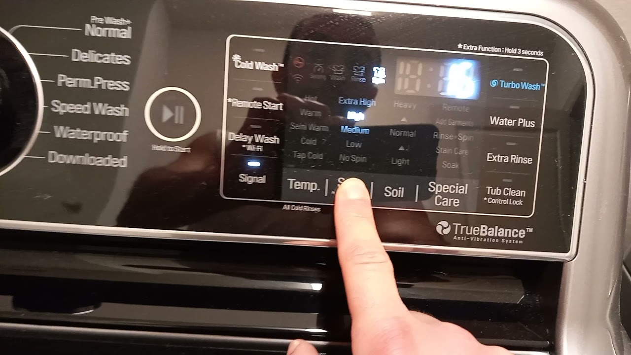 Drain standing water on LG top load washer